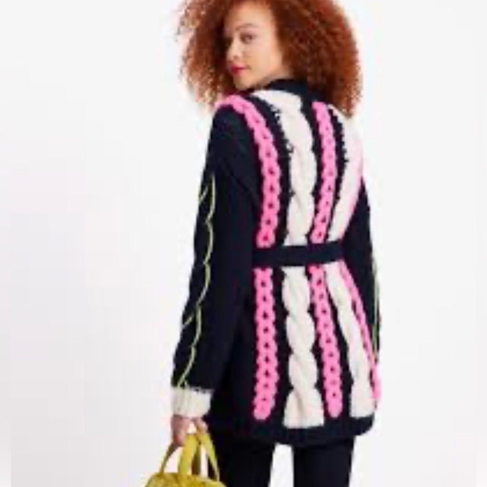 Kate Spade Cable Knit tie cardigan size XS